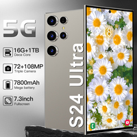 Smartphone Android 14 Ultra 5G S24 en gros, langue d'exploitation allemande, double carte SIM, téléphone portable d'occasion de haute qualité, 512 Go de ROM, pas cher