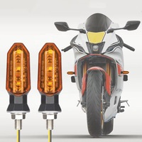8mm Mini Moto LED Clignotants Ambre Clignotant Jaune Clignotant Lampe 12V Avant Moto Indicateur Lampe Accessoires pour Voitures