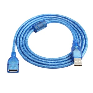 Cable de extensión Wodexin Usb 2,0 macho a hembra, 0,3m-10m, núcleo de cobre puro, azul transparente con blindaje para ratón de ordenador - Product Image 2