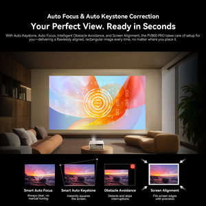 โปรเจคเตอร์ OSCAL PV800 PRO ความสว่าง 1400 ลูเมน รองรับความละเอียด 4K ความละเอียดเนทีฟ 1080P อัตราส่วนคอนทราสต์สูงกว่า 4000:1 ขนาดฉายภาพ 200 นิ้ว ควบคุมด้วยเสียง AI - Product Image 4