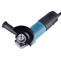 Meuleuse d'angle électrique industrielle robuste 850W 5 pouces 125mm 11000 tr/min avec interrupteur à glissière 4IN 1100W bleue avec protection contre les surcharges