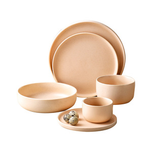 İskandinav minimalist pembe ev kase ve plaka seti ins seramik sofra disk pirinç kasesi - Product Image 2