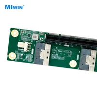 Carte mère d'extension GPU Miwin OEM ODM 1 Slot PCIE 4.0 X16 avec 2 connecteurs SFF8654 8I pour serveur IA
