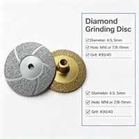 Disque de meulage diamanté rainuré brasé sous vide pour meuleuse d'angle, idéal pour pierre, métal et fonte - Vente en gros