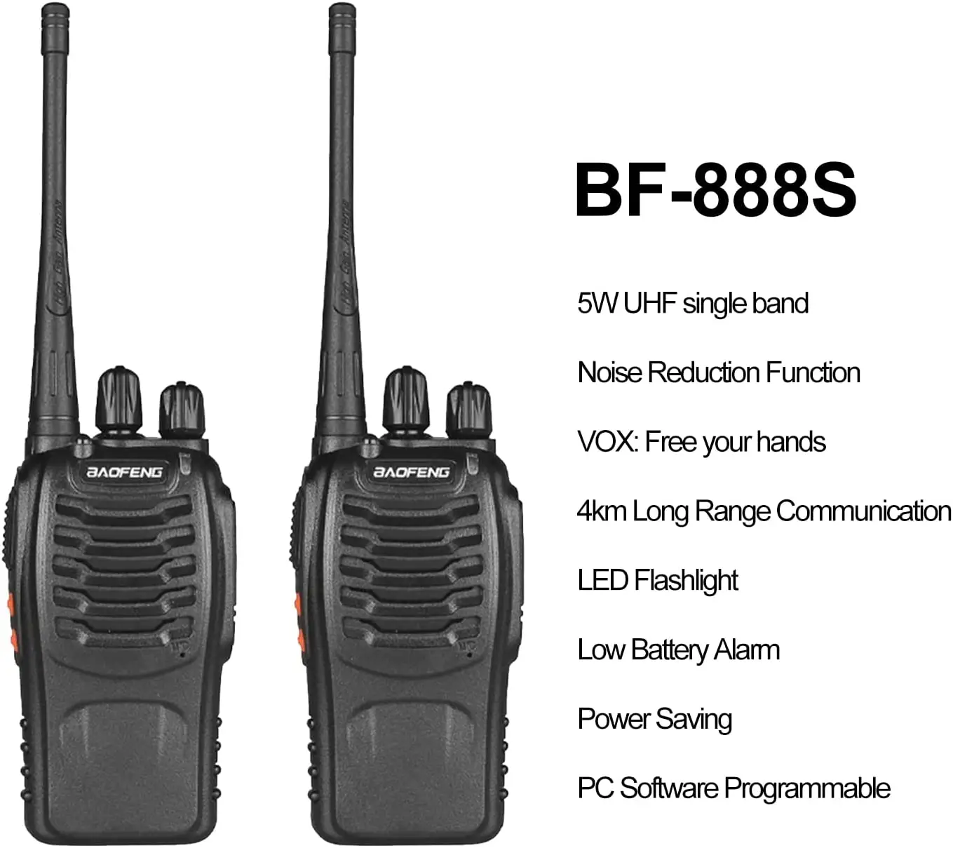 Baofeng BF-888s Rádios Walkie-talkie Long Ran 2 Watts UHF Intercomunicador Transceptor Rádio BF 888s Rádios em dois sentidos