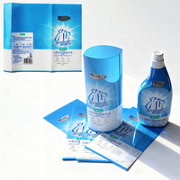 Étiquettes personnalisées pour liquides de lavage, film thermorétractable pour nettoyant WC, manchons d'emballage rétractables, étiquettes d'étanchéité thermorétractables pour bouteilles d'eau