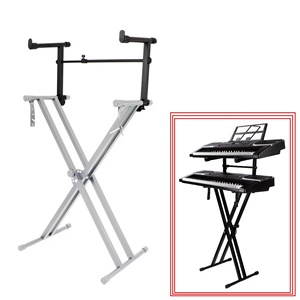 Support de <span class=keywords><strong>clavier</strong></span> électronique à <span class=keywords><strong>double</strong></span> tube à cadre en X rehaussé Support de <span class=keywords><strong>clavier</strong></span> à <span class=keywords><strong>double</strong></span> basson avec <span class=keywords><strong>double</strong></span> couche <span class=keywords><strong>Double</strong></span> rangée de touches - Product Image 1