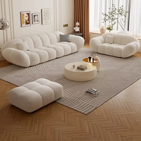 Canapé nuage moderne, dernier style, tissu design, garnissage en éponge haute élasticité, ensemble complet