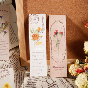 30 Pezzi/confezione Segnalibri a Forma di Fiori per Esprimere Sentimenti Sinceri, Fiori e Piante Retrò, Materiale Decorativo per Biglietti Regalo - Product Image 6