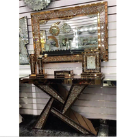 Mobilier de Maison Foshan, Design Couleur Or, Miroir Mural, Meubles de Salle à Manger, Console Moderne pour Photo, 1 Ensemble, Paiement T/T sous 30 Jours