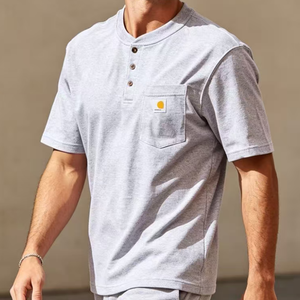 Polo da Uomo Bianca Estiva Casual a Maniche Corte con Colletto Rialzato Vestibilità Oversize Anti-Pilling Asciugatura Rapida con Logo Hartt - Product Image 1