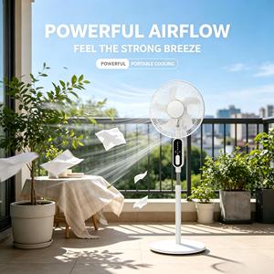 Ventilateur solaire rechargeable pour voiture, disponible en ligne uniquement, ventilateur de table rechargeable, chargeur solaire anglais - Product Image 1