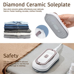 แผ่นความร้อนเซรามิกเตารีดไฟฟ้าแบบพกพาขนาดเล็กใช้ในครัวเรือนสำหรับรีดผ้าแนวนอนและแนวตั้ง - Product Image 4