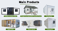 Maison mobile modulaire préfabriquée de luxe Evermore, design ferme, 20 pieds, pliable, 4 chambres, sur roues, en alliage d'aluminium léger