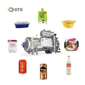 DTS Horizontal Water Spray Type Retort for Jars Mushroom Processing Autoclave Machine