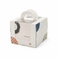 Boîte à gâteau personnalisée avec logo pour anniversaire, emballage en carton pour cupcakes, pâtisseries, boulangerie, boîte à gâteau en papier avec poignée et fenêtre