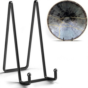 Support de Présentation Autonome en Métal Noir Mat Style Vintage pour Assiettes, Non Pliable, pour Accessoires de Cuisine, Étagère Simple - Product Image 4