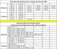 Rin de Acero Cromado para Motocicleta Tipo WM de 36 Orificios 1.20x17 19 Pulgadas, Directo de Fábrica, Disponible en Stock, Calidad Resistente