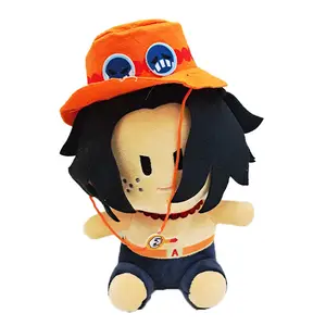 Brinquedos de pelúcia de anime japonês, boneco de pelúcia luffy de 25cm, chaveiro pingente de brinquedo de pelúcia para decoração