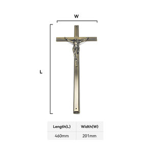 Chapado electrónico de estilo europeo, decoración de ataúd, cofre, crisol, forma de Jesús, Cruz de ataúd delicada - Product Image 6