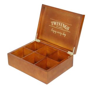 Organizador Sólido DS, Personalizado, Hecho a Mano, con Logotipo Estampado en Caliente, 6 Compartimentos, Caja de Té Rectangular de Madera MDF, Paquete de Regalo y Manualidades - Product Image 2