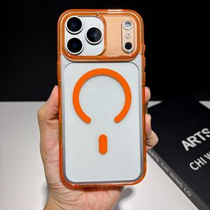 เคสโทรศัพท์อะคริลิกใสสีพื้นคุณภาพสูงแบบแม่เหล็กสำหรับ <span class=keywords><strong>iPhone</strong></span> <span class=keywords><strong>12</strong></span> 13 14 15 16 17 ProMax ป้องกันการตกกระแทก - Product Image 4