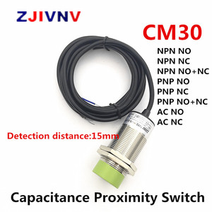 Công tắc cảm biến tiệm cận điện dung 30mm NPN <span class=keywords><strong>PNP</strong></span> AC/DC 10-30V/90-250V không/NC/không + NC 2/3/4 dây với khoảng cách 15mm - Product Image 2