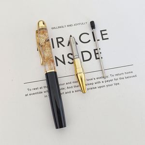 Promotional <b>Gold</b> Foil Metal Ball <b>Pen</b> With Floating Golden Flakes for Promotion Gifts - Product Image 3