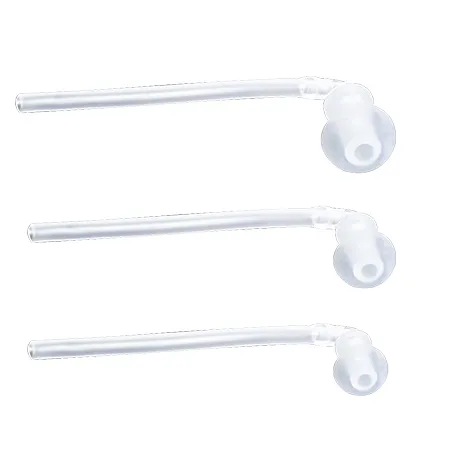 Layanan OEM ODM alat bantu dengar transparan ujung telinga tabung Fitting tipis terbuka untuk alat bantu dengar BTE tabung tipis ujung telinga udara terbuka BTE