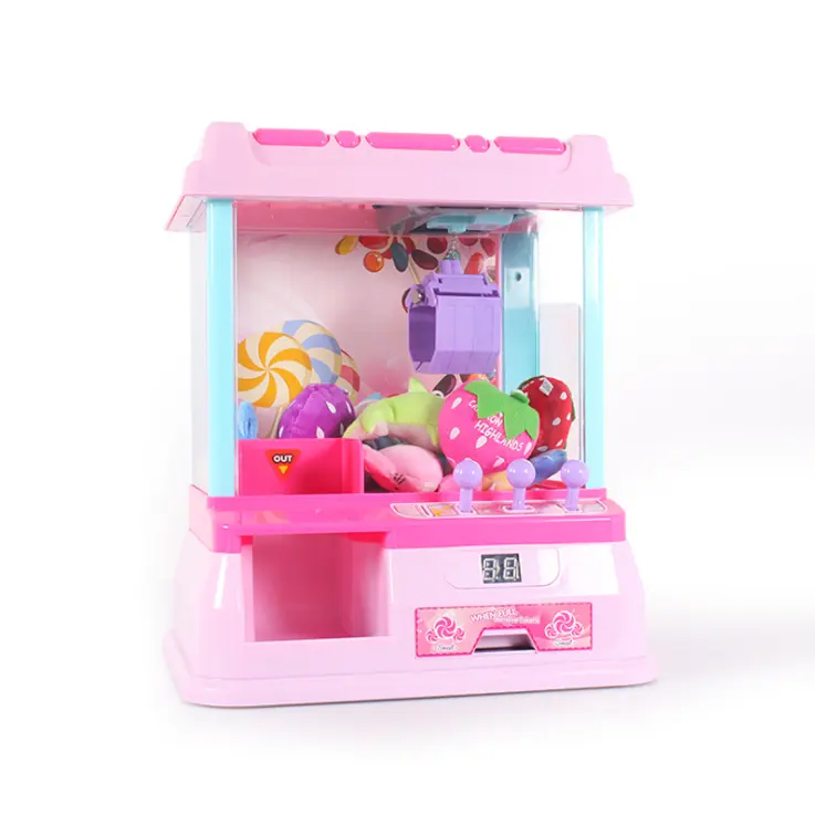 Claw Machine Arcade Game and Candy Dispenser for Small Prizes Toys and Treats, Plays Original Arcade Music Sounds