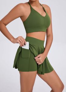 Conjunto de falda de tenis para mujer, ropa de gimnasio, faldas de tenis plisadas ligeras y cómodas para niñas, conjuntos de Fitness para gimnasio, conjunto de ropa de tenis - Product Image 3