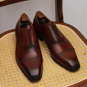 Chaussures Oxford carrées pour hommes de style britannique, semelle extérieure de style Qin, confortables, légères, antidérapantes, respirantes, à lacets, pour affaires et occasions formelles - Product Image 6