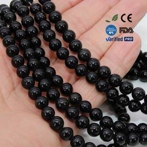 Hot Selling 4/6/8/10/12mm Smooth Strand Natural Round Rainbow <strong>Black</strong> Obsidian Loose Stone <strong>Beads</strong> Suitable for Jewelry Making - Product Image 1