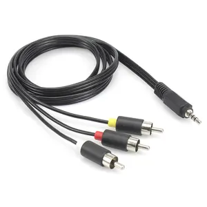 3.5mm TRRS câble mâle Jack à 3 RCA femelle adaptateur câble d'extension Audio PVC Carton boîte haut-parleur fil Wag 22 câble de données