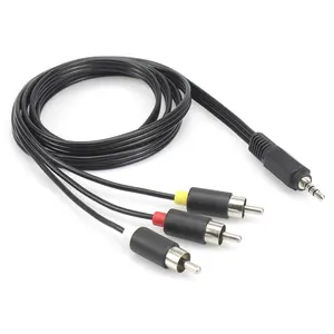 3,5mm TRRS-Kabel Stecker auf 3 Cinch-Buchse Adapter Verlängerung kabel Audio PVC-Karton Lautsprecher kabel Wag 22 Datenkabel