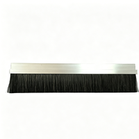 Brosse de joint de bas de porte en nylon PP, type H F, pour portes et fenêtres en aluminium, 50 mm x 1000 mm, bande de brosse en nylon PVC noir