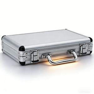Maletín de herramientas de aluminio duro plateado de tamaño personalizado OEM para instrumentos y equipos de alta resistencia con relleno de espuma - Product Image 1