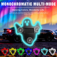 Lumière d'ambiance solaire pour automobile, détection de lumière et de vibrations, lumière décorative pour fenêtre, éclairage LED à ventouse pour voiture