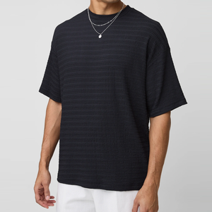 Camiseta de Hombre de Alta Calidad de Nanchang, Estilo Jacquard, Talla Grande, Informal, Cómoda, para Verano, Clásica y Elegante - Product Image 1
