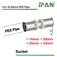 IFAN Raccords de Pression en Laiton de Haute Qualité pour Tuyaux PEX : Coude, Té, Raccord de Couplage pour Conduites d'Eau PEX