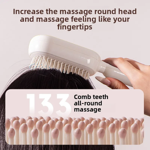 Cepillo de pelo con cojín de aire expandible y retráctil, con diseño de calavera esponjosa, anti-enredos y para masaje del cuero cabelludo, para mujer - Product Image 6