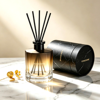 Bouteille diffuseur de parfum en verre vide en gros, 170 ml, transparente, épaissie, anti-chute, pour parfum d'ambiance, avec logo personnalisé et emballage couleur