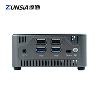 Zusia Intel 11ème génération Tiger Lake Mini ordinateur de bureau PC avec affichage Type-C 4K double Ports LAN pour Gaming Business Compatible UC