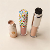 Tube cosmétique transparent avec bouchon à vis, emballage de beauté vide pour flacon de correcteur, flacon de gloss à lèvres en plastique 6,5 ml
