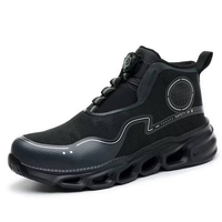 Bottes de travail pour hommes de haute qualité, anti-écrasement, résistantes aux perforations, embout en plastique, toutes saisons, antistatiques, impression offset sur le dessus