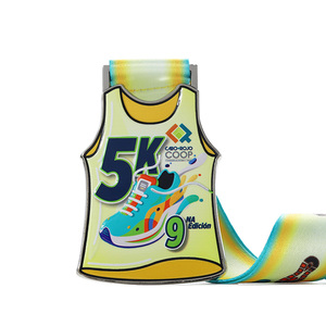 Medallas Personalizadas <span class=keywords><strong>a</strong></span> <span class=keywords><strong>Precio</strong></span> de Fábrica, Medallas Deportivas de Metal Pintadas <span class=keywords><strong>a</strong></span> Color para Maratón y Carrera de 5k, Medallas de Plata con Cinta - Product Image 4