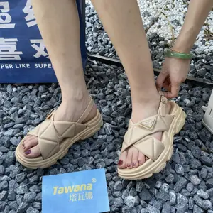 Venta al por mayor Tawana Casual verano EVA tacón plataforma sandalias mujeres zapatillas Sandalias para mujeres y damas Eva mujeres zapatos