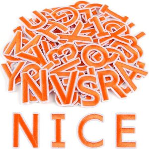 Patchs brodés lettres de l'alphabet A-Z avec support thermocollant, ensemble de patchs numérotés pour vêtements, sacs, chapeaux, chaussures - Product Image 1