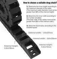 10x20mm câble chaîne de traînée en Nylon renforcé 1M chaîne de traînée câble chaîne d'énergie porte-fil pour imprimantes 3D et Machines CNC