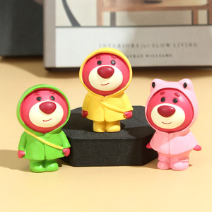 Strawberry Bear Resin Craft Ornament Animal Shape Home Decoration Gift - Product Image 2